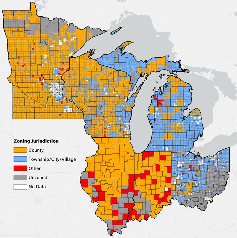 Great Lakes Zoning Jurisdiction Map