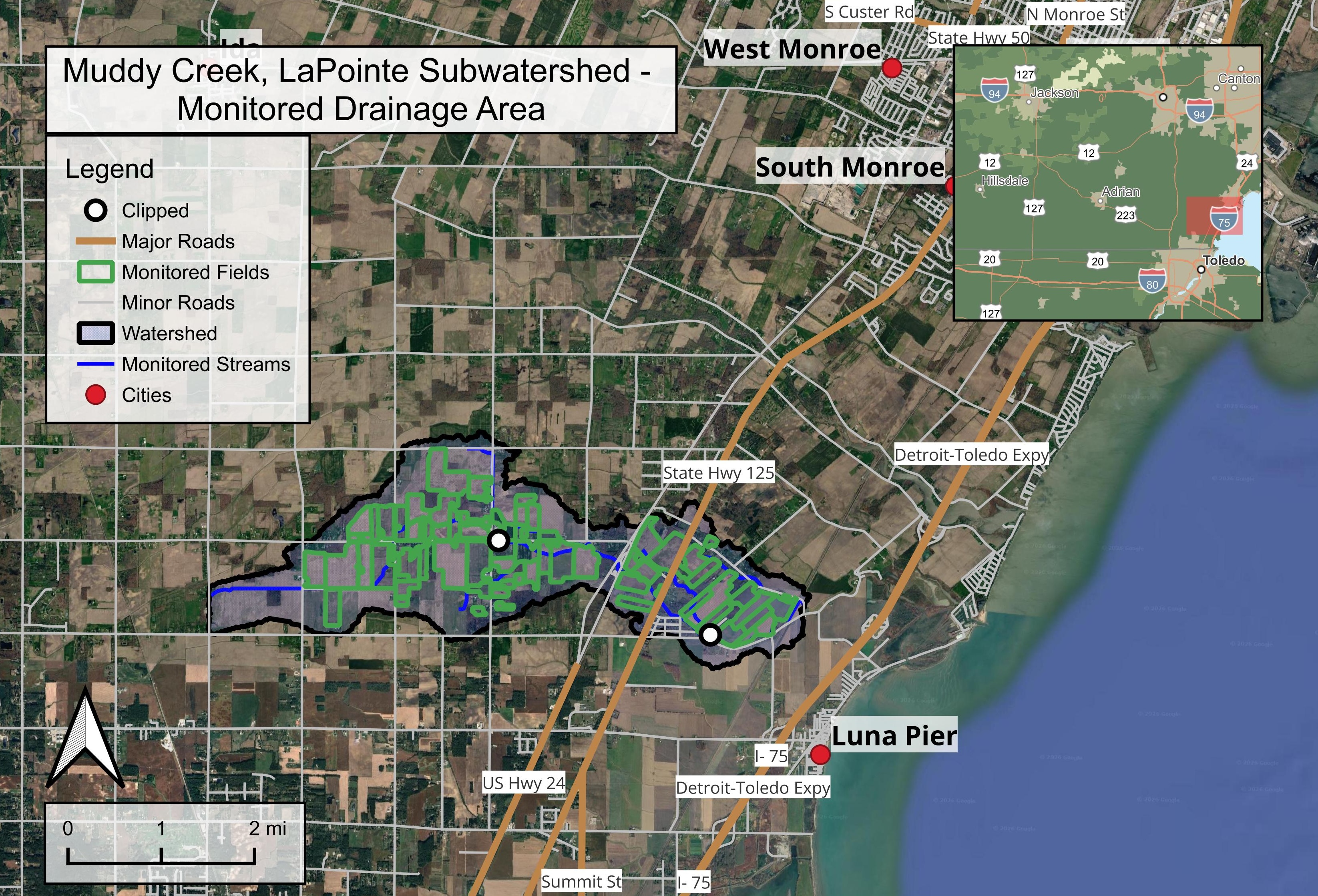 Muddy Creek LaPointe Subwatershed - Monitored Drainage Area