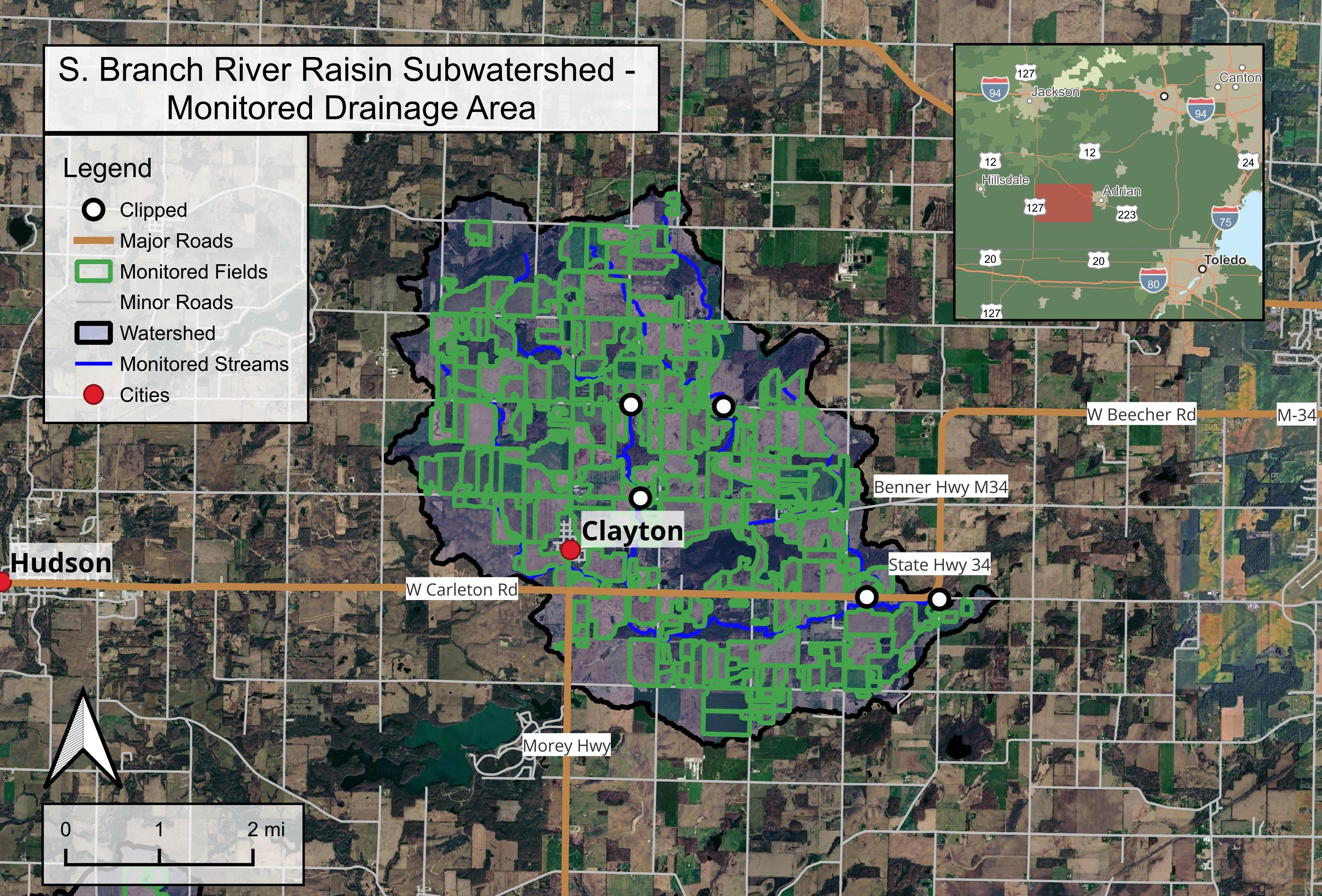 South River Raisin Subwatershed - Monitored Drainage Area