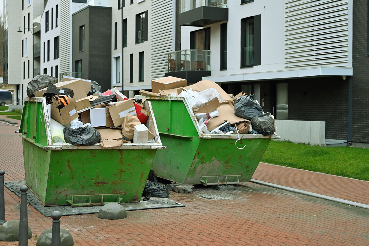 Overflowing dumpsters in Ferndale MI