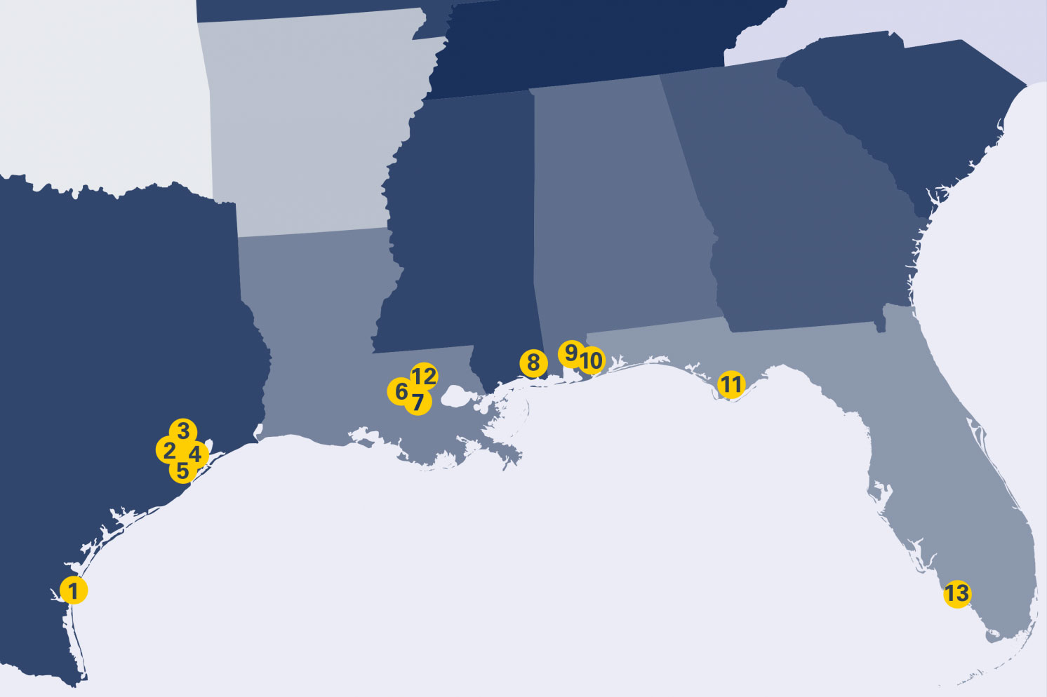 Blue Carbon project locations