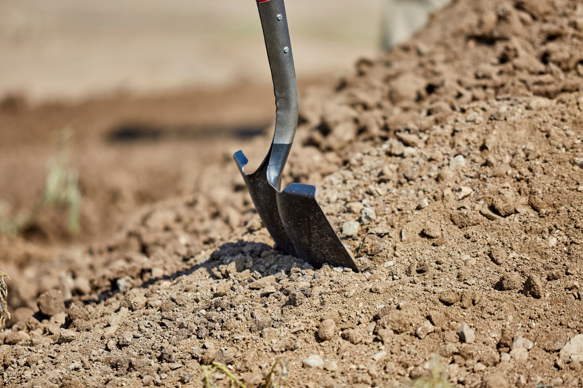 Decorative: Shovel in a pile of dirt