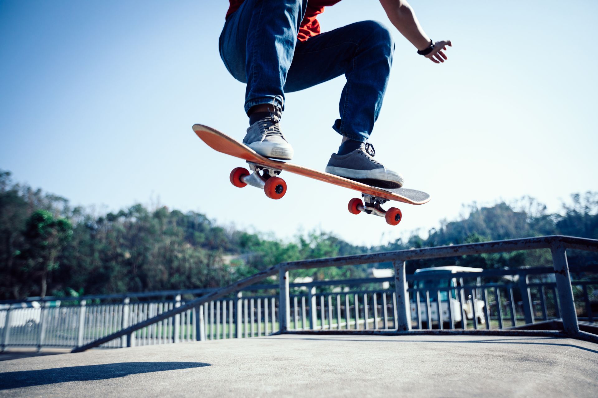 Decorative: Skateboarder jumping