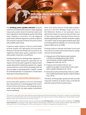 Great Lakes Sustainability Indicators: Water Indicator | Drinking Water Quality